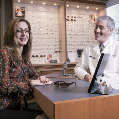 Customer with Optician